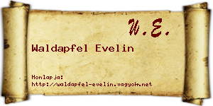 Waldapfel Evelin névjegykártya